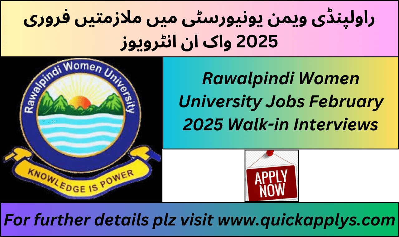 Rawalpindi Women University Jobs February 2025 Walk-in Interviews